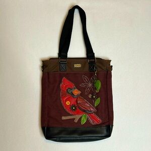 CHALA TOTE/PURSE
Cardinal Decor on Front w/thin stripes